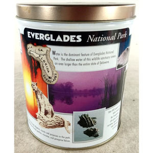 Trail's End Popcorn Metal Tin Denali Everglades National Parks Collectible